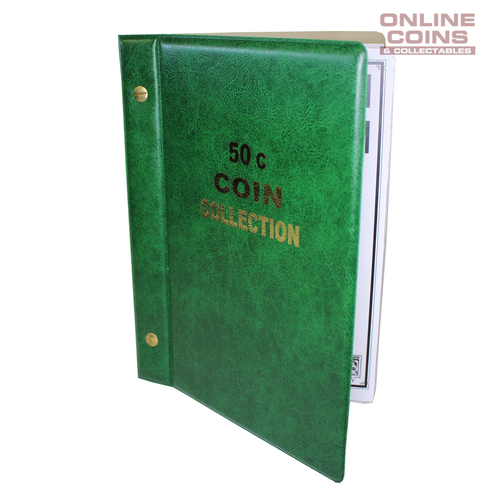 VST Australian 50c Coin Album 1966-2023 With Printed Mintage Interleaves GREEN